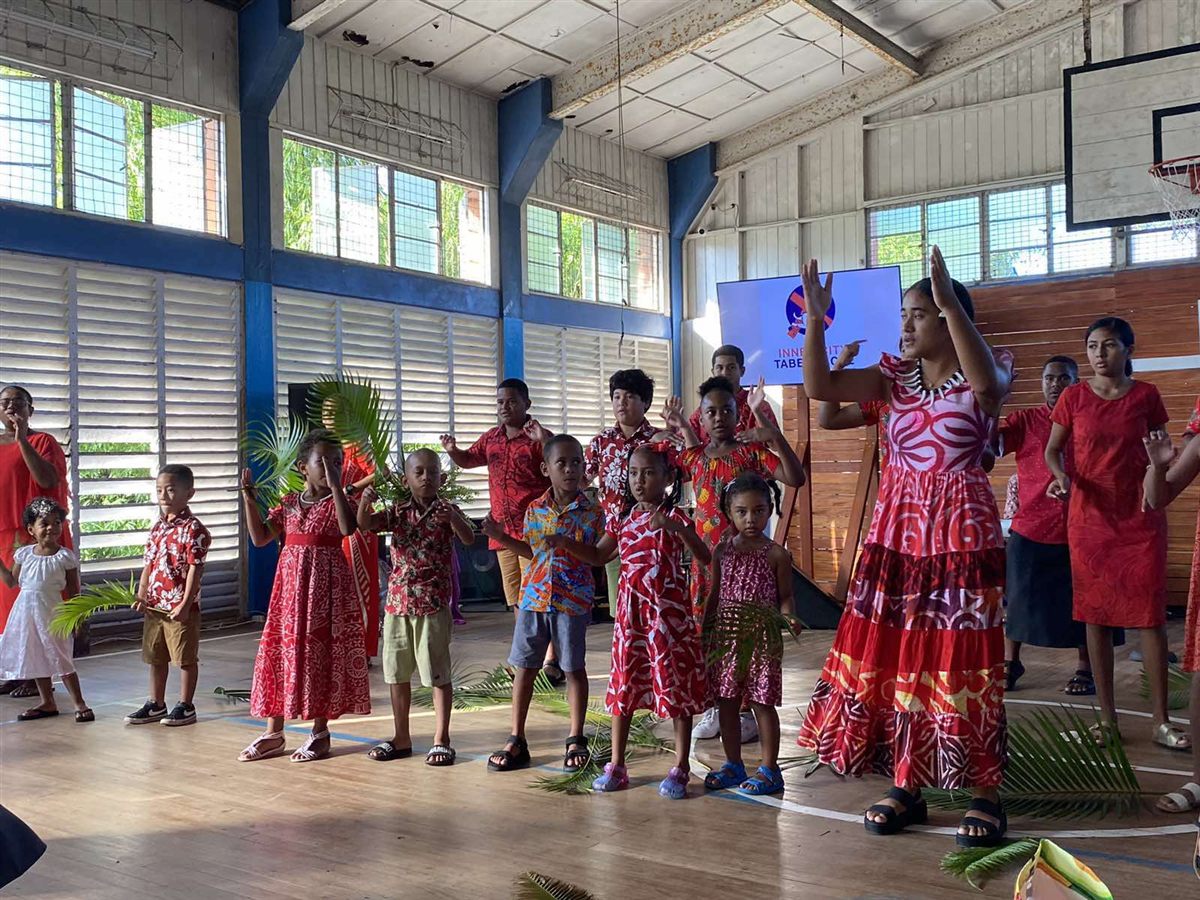 Children performing on Palm Sunday